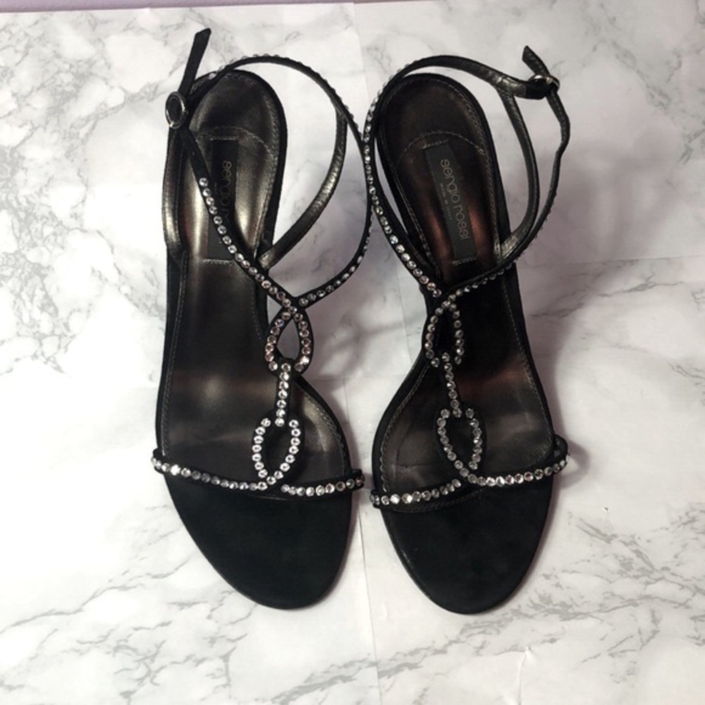 Vintage Sergio Rossi Swarovski Crystal Heels Sz39